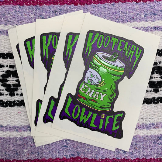 Kootenay Lowlife Can Sticker