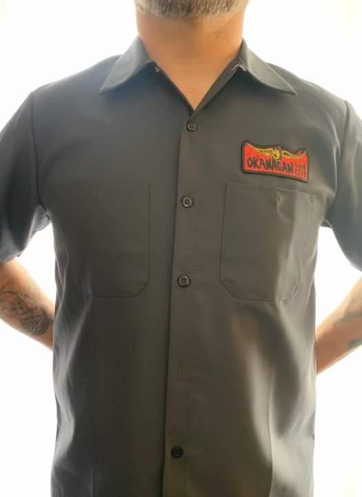 Okanagan L.L Winged Wheel Button Down(Charcoal)
